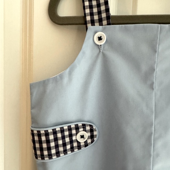 The Beaufort Bonnet Company TBBC Teddy's Jon Jon Romper Blue Boys - Picture 2 of 3